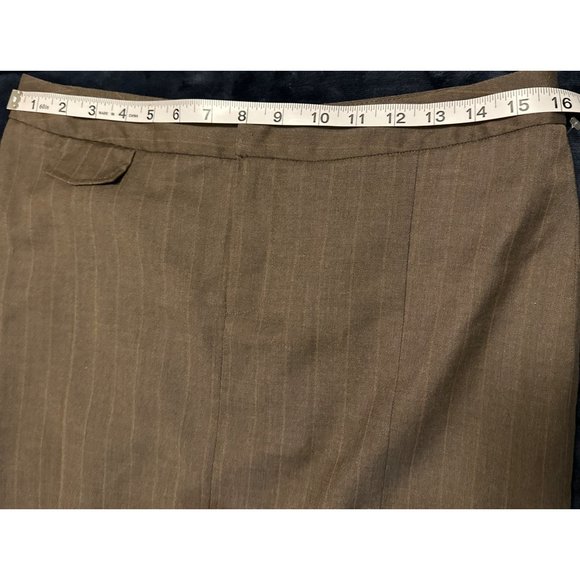 Merona Straight & Pencil Striped Skirt w/Slits and Lining Women's Size 6 - Picture 7 of 10
